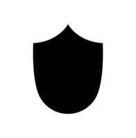 Black silhouette Shield frame Logo. template Sign of Protection, Guard and Security. Insurance or Immunity Empty icon design isolated on white background. Symbol for your web site design, app, UI vector
