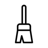 Minimalist black and white line icon of a paintbrush, symbolizing art, painting, and creativity. Editable stroke. vector