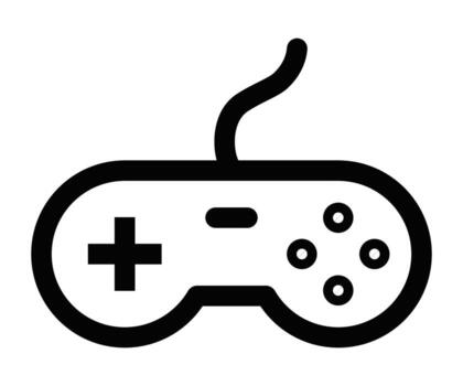 Outline of a game controller. Illustration representing gaming and technology. Editable stroke. vector
