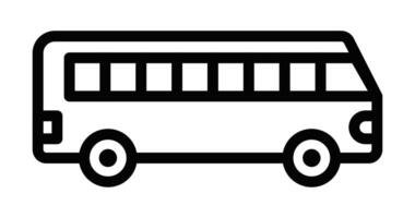 Side view of a bus icon, ideal for public transportation and travel-related projects. Editable stroke. vector