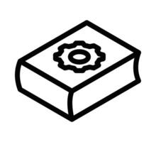 Manual book icon. Editable stroke. vector