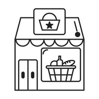 Grocery store icon on white background vector