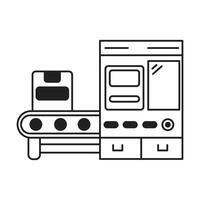 Factory machine icon on white background vector