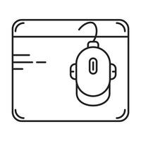 Mouse pad icon on white background vector