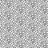 Seamless drawing with bacteria doodles. Bacteria are depicted in different forms. round and elongated elements fill the space. The texture is in monochrome colors. Dynamic and fun design vector