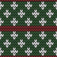 Knitted snowflake pattern for scandinavian sweater. Xmas snowfall wool knitted background. vector