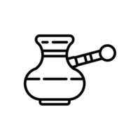 cezve icon in line style vector