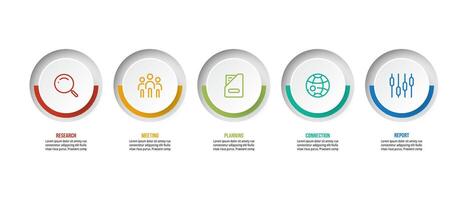 Circle option infographic template. vector