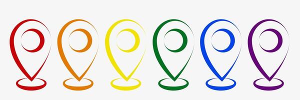 Location of objects. Orientation in the city. Point of interest location index. vector