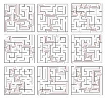 A game that develops a labyrinth. vector