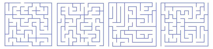 Maze game. Find the path and the right solution to get out. vector