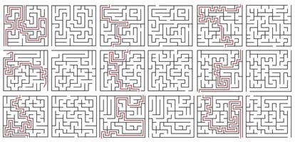 Labyrinth of low or medium complexity. vector