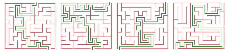 Labyrinth with entrance and exit. A game that develops a labyrinth. Children's labyrinth. vector