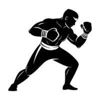 boxing poses , comprehensive and precise combat stance designs vector