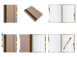 notebook for daily notes and reminders notepad cartoon illustration isolated on white background vector