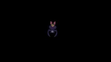 Happy Vampire Bat Cartoon Character Flying. 4K Animation Motion Graphics Without Background video