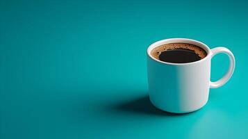 Elegant 3D Coffee Cup on Soft Gradient Background Symbolizing a Refined Beverage Experience photo