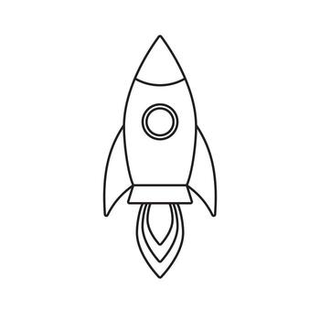 plano espacio cohete vector
