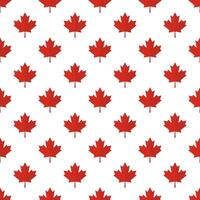Red Canada Maple Leaves Seamless Pattern vector
