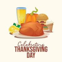 Thanksgiving design template good for celebration usage. Thanksgiving design. flat design. eps 10. vector