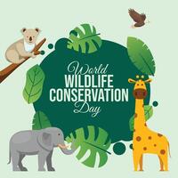 World Wildlife Conservation Day design template good for celebration usage. World Wildlife Conservation Day design. flat design. eps 10. vector