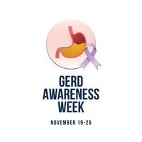 GERD Awareness Week design template good for celebration usage. GERD Awareness Week design. design ribbon. flat design. eps 10. vector