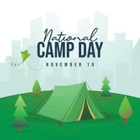 National Camp Day design template good for celebration usage. National Camp Day design. flat design. eps 10. vector