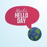 World Hello Day design template good for celebration usage. World Hello Day design. flat design. eps 10. vector