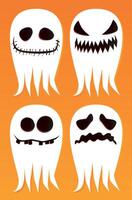 Ghost Expressions for Halloween vector