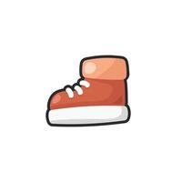 single shoe in outline flat design vector
