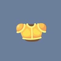 golden armor in flat design. vector