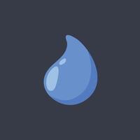 water drop in flat design. vector