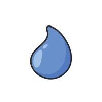 water drop in outline flat design. vector