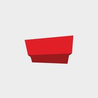 blank red banner in flat design. vector
