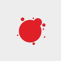 blank red circle in flat design. vector