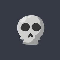skull head in flat design. vector