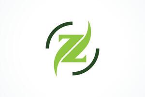 circular Initial z logo design Element vector