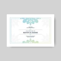 gradient retro wedding invitation template vector