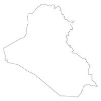 Iraq map. Map of Iraq in white color vector