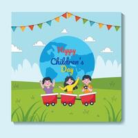 Children's Day is a commemorative date celebrated annually in honor of children, whose date of observance varies by country. vector