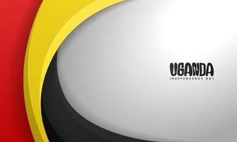 Uganda independence day background design with blue red black frame on side. Also good template for uganda national day vector