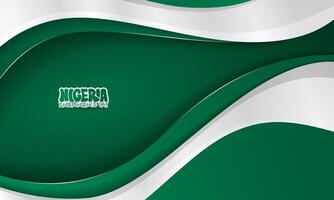Green background with leveling green and white design. Nigeria independence day. Good template for nigeria national day campaign vector