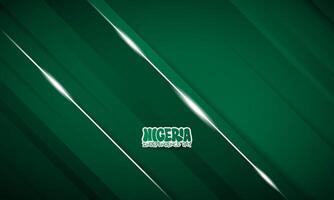 Abstract geometric background with gradient green color and white shine design. Nigeria independence day. Good template for national day campaign vector