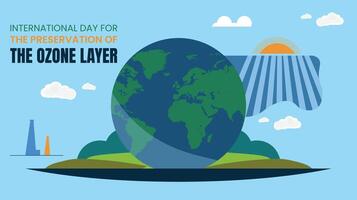 International Day for the Preservation of the Ozone Layer design templet vector