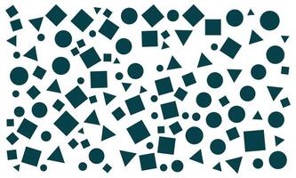 A large number of black and white geometric shapes vector