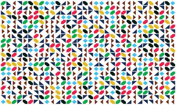 A colorful pattern with many different shapes vector