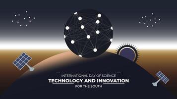 International Day of Science, Technology and Innovation for the South smart design templet vector