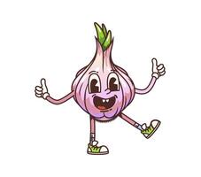 dibujos animados maravilloso ajo alegre vegetal personaje vector
