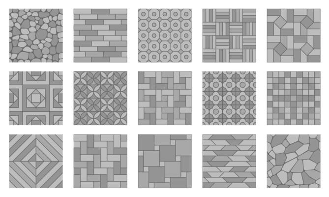Grey stone pavement seamless pattern backgrounds