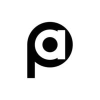 Letter a p negative space modern typography branding logo vector